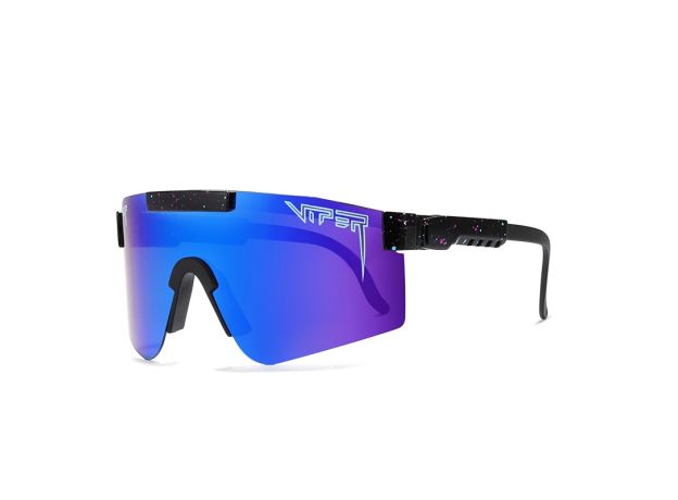 Pit Viper flat top eyewear tr90 frame Blue mirrored lens Windproof Sport Polarized Sunglasses