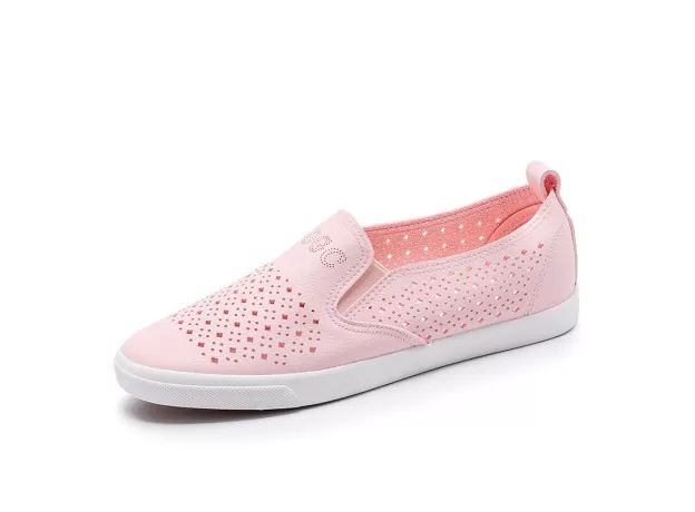 WOMEN HOLE SHOES LADIES LEATHER SHOES BREATHABLE WOMEN FLATS SHOES VULCANIZED SLIP ON WOMEN SNEAKERS