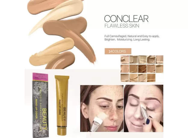 14 COLORS PROFESSIONAL FULL SKIN CONCEALER FOUNDATION CREAM BASE MAKEUP CREAM TATTOO CONCEALER