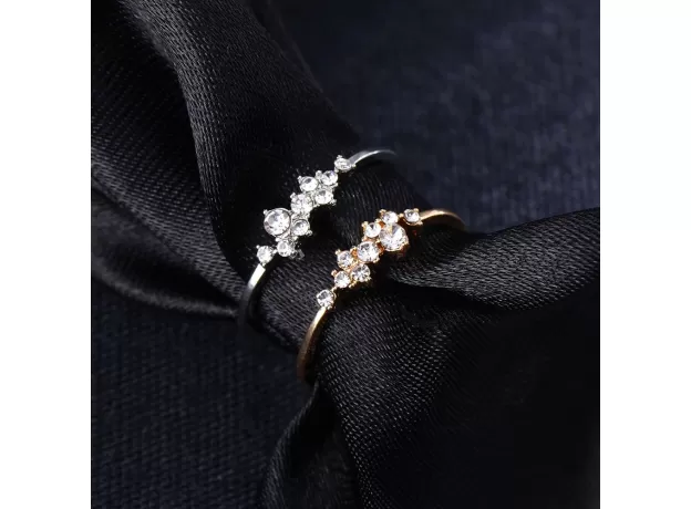 WOMEN RING FINGER JEWELRY ROSE GOLD /SLIVER /GOLD COLOR RHINESTONE CRYSTAL OPAL RINGS