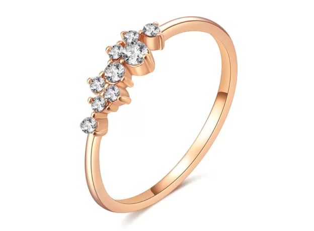 WOMEN RING FINGER JEWELRY ROSE GOLD /SLIVER /GOLD COLOR RHINESTONE CRYSTAL OPAL RINGS