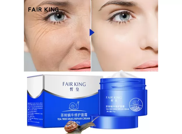 TEA TREE SNAIL FACE CREAM HYALURONIC ACID MOISTURIZER WHITENING ANTI WRINKLE ANTI AGING SERUM
