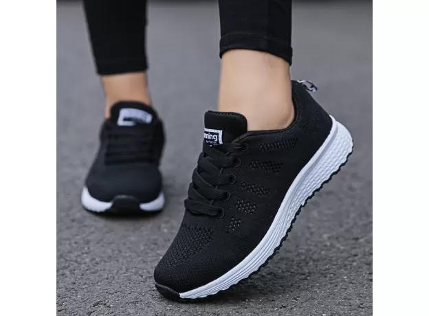 WOMEN CASUAL SHOES FASHION BREATHABLE WALKING MESH FLAT SHOES