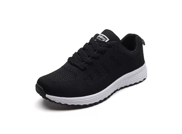WOMEN CASUAL SHOES FASHION BREATHABLE WALKING MESH FLAT SHOES