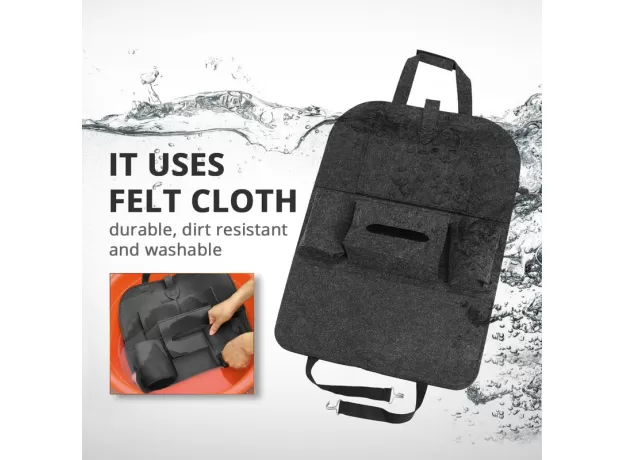 1PC UNIVERSAL CAR BACK SEAT STORAGE BAG ORGANIZER TRUNK ELASTIC FELT STORAGE BAG
