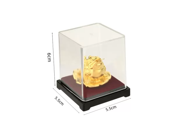 24K GOLD FOIL FROG FENG SHUI TOAD CHINESE GOLDEN FROG MONEY LUCKY FORTUNE WEALTH