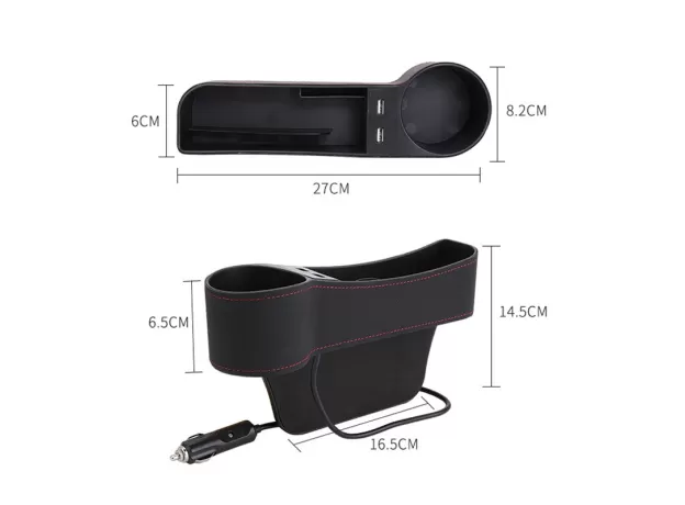 CAR ORGANIZER SEAT GAP BOX LEATHER CAR SEAT GAP ORGANIZER