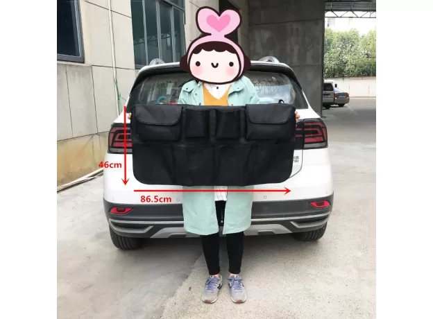 CAR REAR SEAT BACK STORAGE BAG MULTI HANGING NETS POCKET TRUNK BAG ORGANIZER