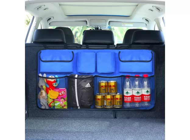 CAR REAR SEAT BACK STORAGE BAG MULTI HANGING NETS POCKET TRUNK BAG ORGANIZER