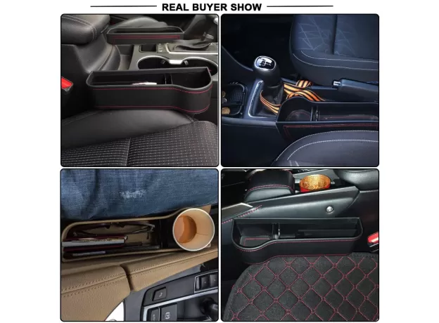 CAR SEAT CREVICE STORAGE BOX SEAT GAP SLIT POCKET CATCHER ORGANIZER