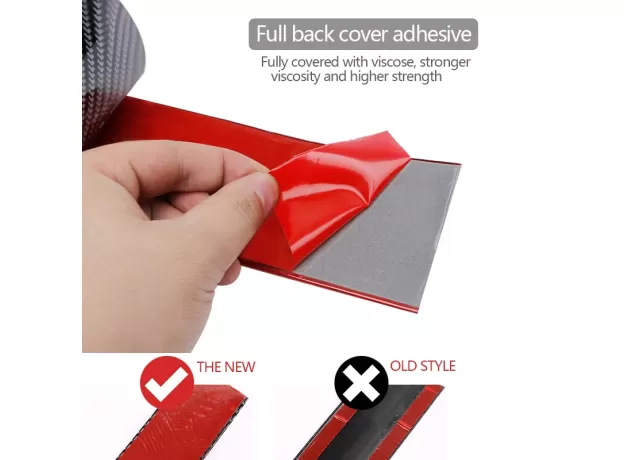 CAR STICKERS BUMPER STICKER PROTECTOR CAR DOOR SILL STICKERS CARBON FIBER RUBBER BODY TAPE