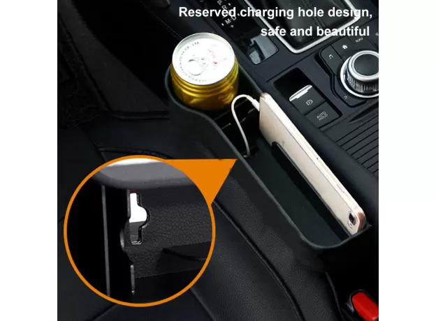 AUTO CAR SEAT CREVICE PLASTIC STORAGE BOX CUP PHONE HOLDER ORGANIZER