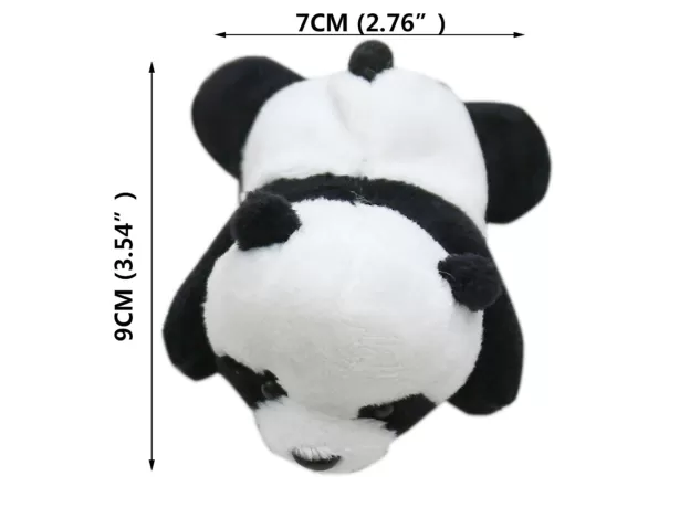 2PCS SUPER CUTE PANDA BEAR BROOCH PANDA PINS ANIMAL BROOCHES SOFT PLUSH TOY ACCESSORIES LOVE PANDA
