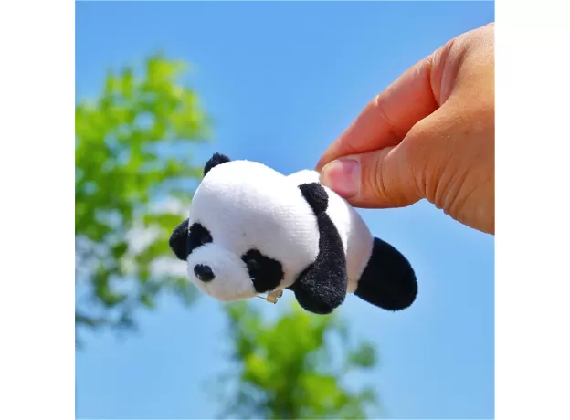 2PCS SUPER CUTE PANDA BEAR BROOCH PANDA PINS ANIMAL BROOCHES SOFT PLUSH TOY ACCESSORIES LOVE PANDA