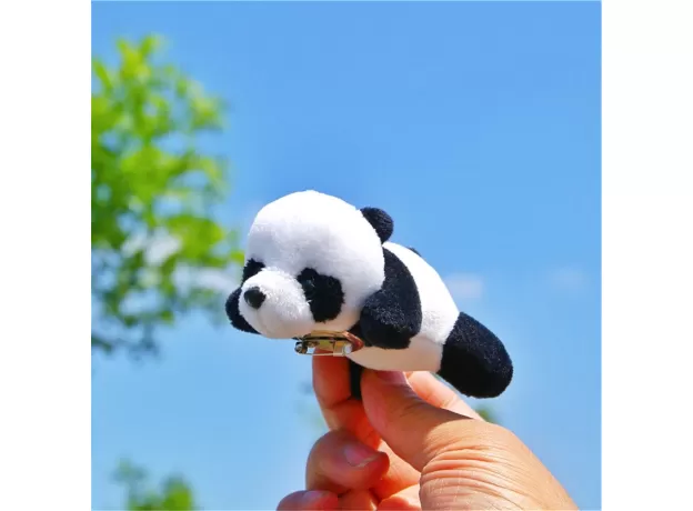 2PCS SUPER CUTE PANDA BEAR BROOCH PANDA PINS ANIMAL BROOCHES SOFT PLUSH TOY ACCESSORIES LOVE PANDA