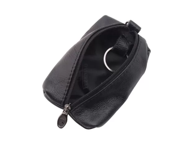 CAR KEY CASE LEATHER MEN WOMEN WALLETS KEY HOLDER HOUSEKEEPER COVERS ZIPPER BAG