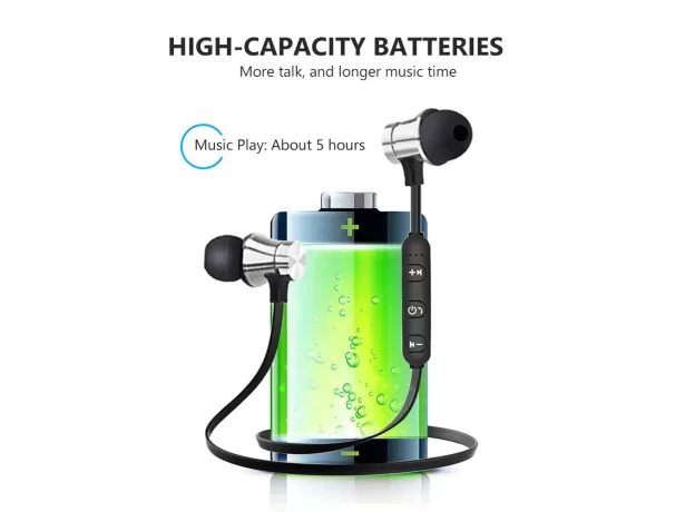 BLUETOOTH EARPHONE SPORT HANDSFREE HEADPHONES WIRELESS HEADPHONES
