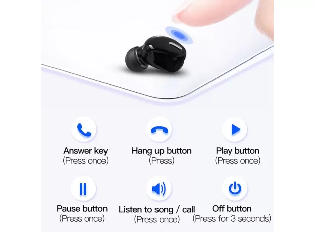 MINI IN-EAR 5.0 BLUETOOTH EARPHONE HIFI WIRELESS HEADSET WITH MIC SPORTS EARBUDS HANDSFREE