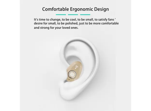 MINI INVISIBLE TURE WIRELESS EARPHONE NOISE CANCELLING BLUETOOTH HEADPHONE