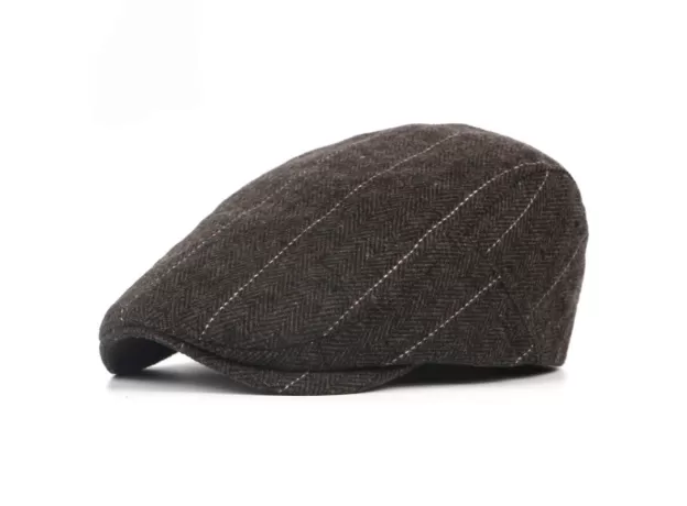 AUTUMN WINTER MEN CAP HATS BERETS BRITISH WESTERN STYLE WOOL ADVANCED FLAT IVY CAP