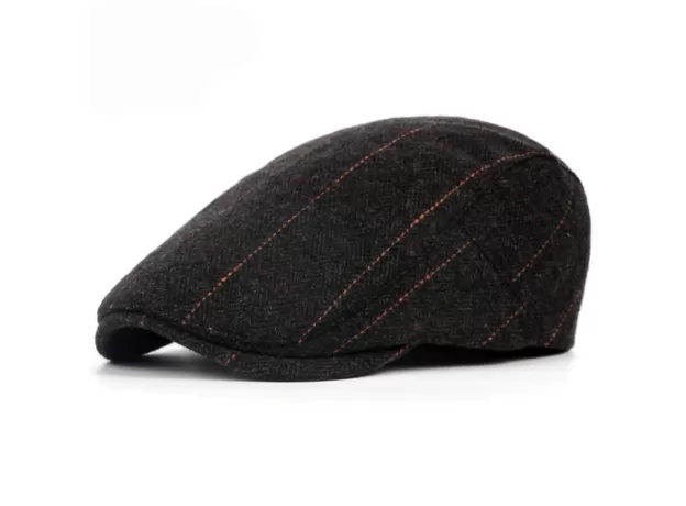 AUTUMN WINTER MEN CAP HATS BERETS BRITISH WESTERN STYLE WOOL ADVANCED FLAT IVY CAP