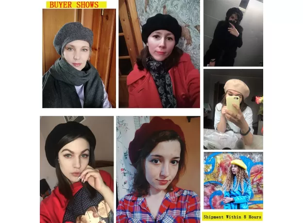 WARM WOOL WINTER THIN WOOL WOMEN GIRL BERET FRENCH ARTIST BEANIE HAT CAP