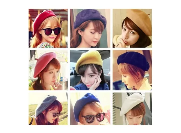 WOMEN GIRL BERET FRENCH ARTIST WARM WOOL WINTER BEANIE HAT