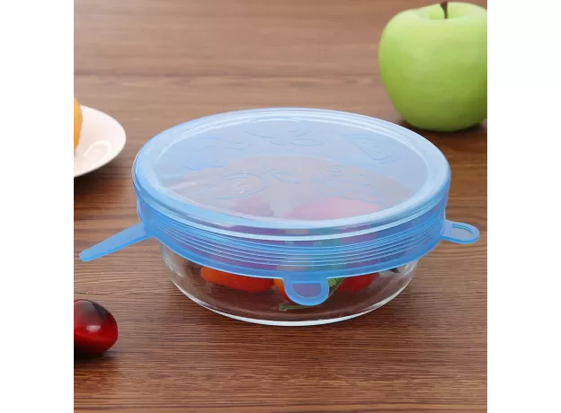 12PCS SILICONE STRETCH LIDS UNIVERSAL SILICONE FOOD WRAP BOWL POT LID SILICONE COVER
