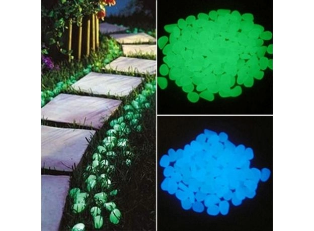 25/50pcs Glow in the Dark Garden Pebbles Glow Stones Rocks for Walkways
