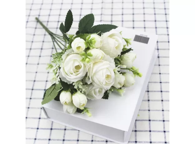 A BUNCH OF BEAUTIFUL ARTIFICIAL PEONY ROSES SILK FLOWERS DIY HOME GARDEN PARTY WEDDING DECORATION