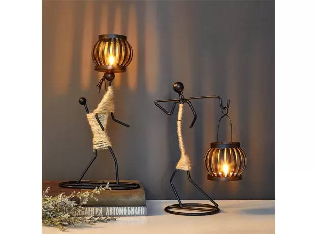HOME DECORATION ACCESSORIES CREATIVE CANDLE HOLDER IRON KITCHEN RESTAURANT ROMANTIC CANDLESTICK