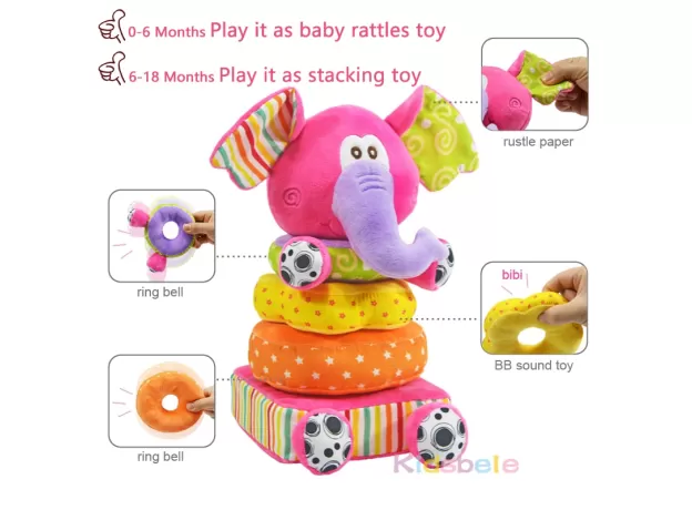 TOYS FOR NEWBORN CHILDREN EDUCATIONAL BABY TOYS SOFT PLUSH MOBILE RATTLES TOYS