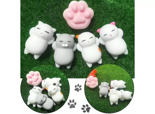 30PCS MINI ANIMAL SQUISHIES KAWAII MOCHI SQUEEZE STRESS TOYS SOFT SQUISHY GIFTS MOCHI ANIMALS