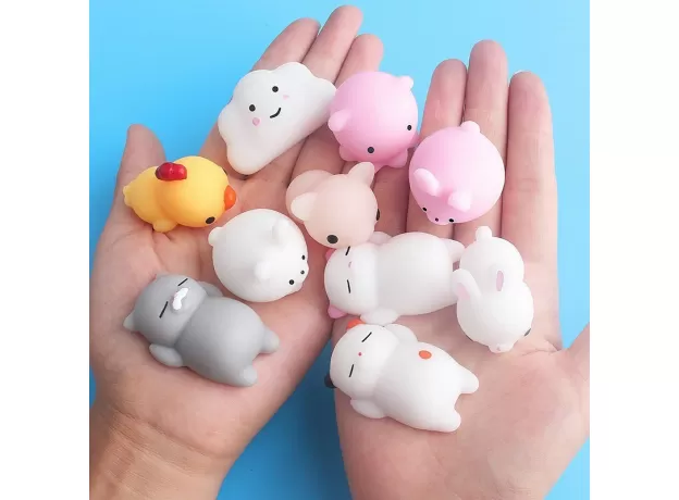 30PCS MINI ANIMAL SQUISHIES KAWAII MOCHI SQUEEZE STRESS TOYS SOFT SQUISHY GIFTS MOCHI ANIMALS