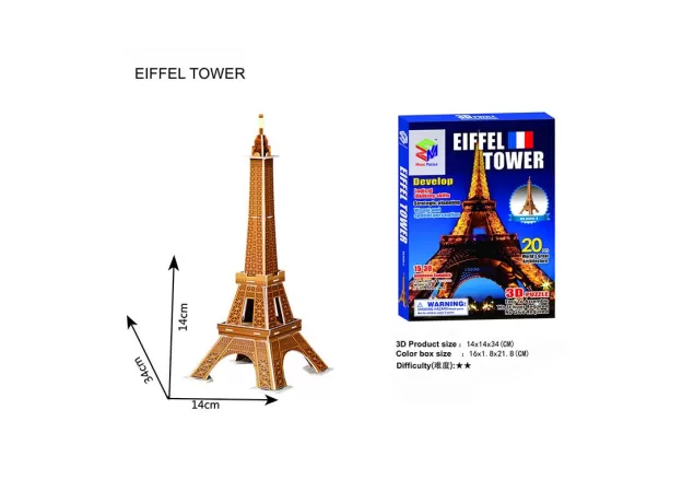 3D THREE-DIMENSIONAL PUZZLE WORD FAMOUS BUILDINGS ARCHITECTURE PUZZLEES DIY JIGSAW PUZZLE