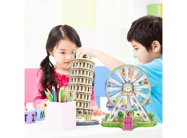 3D THREE-DIMENSIONAL PUZZLE WORD FAMOUS BUILDINGS ARCHITECTURE PUZZLEES DIY JIGSAW PUZZLE