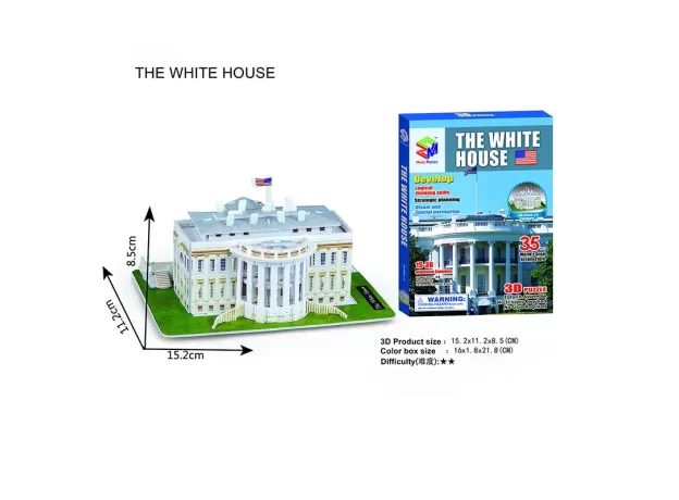3D THREE-DIMENSIONAL PUZZLE WORD FAMOUS BUILDINGS ARCHITECTURE PUZZLEES DIY JIGSAW PUZZLE
