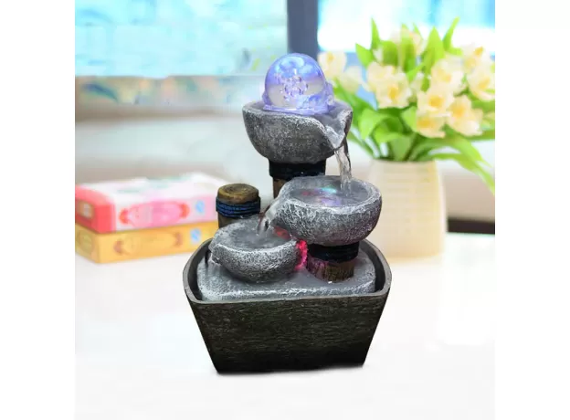 WATER FOUNTAINS RESIN CRAFTS GIFTS FENG SHUI WHEEL DESKTOP WATER FOUNTAIN