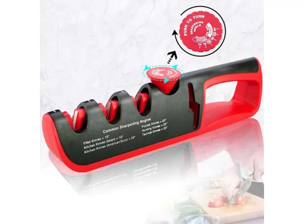 KNIFE SHARPENER PROFESSIONAL 4 IN 1 KITCHEN KNIVES GRINDER SCISSORS SHARPENING STONE