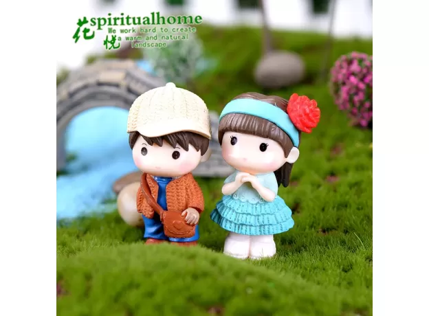 2PCS NEXT DOOR LOVERS MOSS MICRO LANDSCAPE ZAKKA MINI RESIN HANDICRAFT DECOR