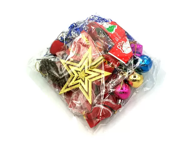 CHRISTMAS TREE + 23 PCS CHRISTMAS TREE DECORATIONS ACCESSORIES + CHRISTMAS LIGHT STRING