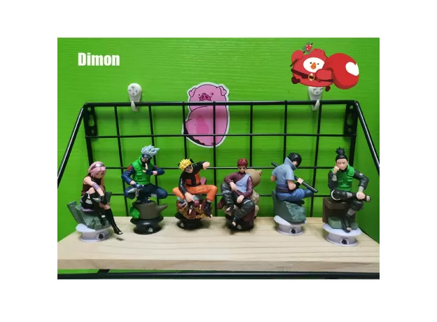 6PCS/SET NARUTO ACTION FIGURES DOLLS CHESS NEW PVC ANIME NARUTO SASUKE GAARA MODEL