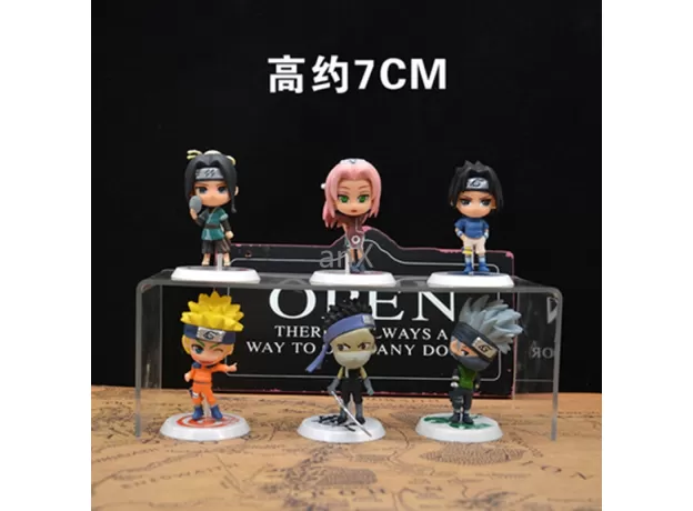 6PCS/SET NARUTO ACTION FIGURES DOLLS CHESS NEW PVC ANIME NARUTO SASUKE GAARA MODEL
