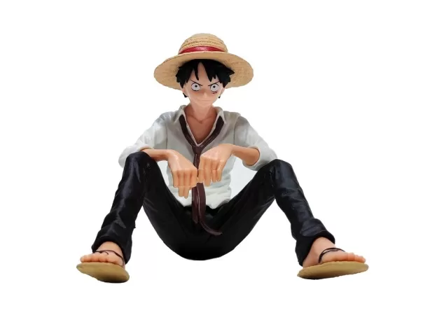ONE PIECE FIGURES SITTING LUFFY FIGURINE SHIRT PHOTO ARTIST STYLIST MODEL DECORATION TOYS