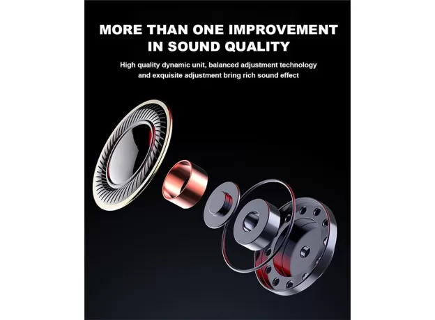 WIRELESS EARPHONES BLUETOOTH 5.0 HEADPHONES MINI EARBUDS WITH CHARGING CASE