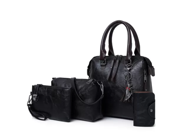 4PCS/SET HIGH QUALITY LADIES HANDBAGS FEMALE PU LEATHER SHOULDER MESSENGER BAGS