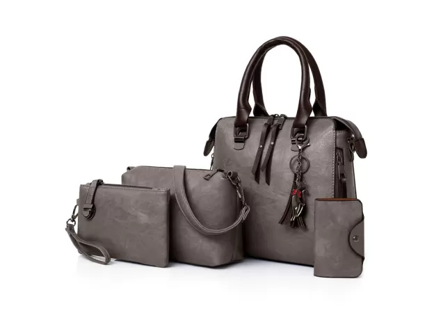 4PCS/SET HIGH QUALITY LADIES HANDBAGS FEMALE PU LEATHER SHOULDER MESSENGER BAGS