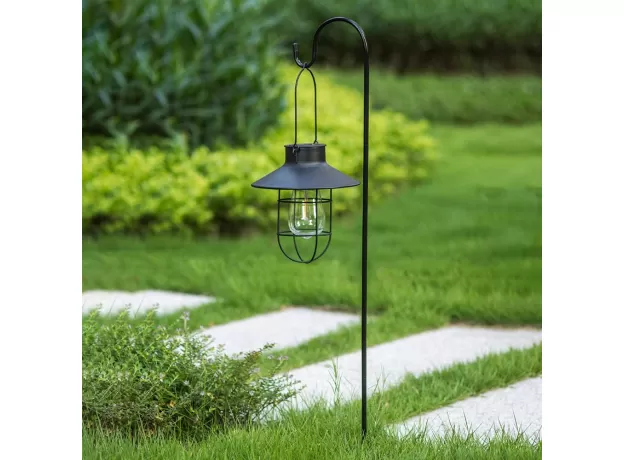 SOLAR LANTERN LAMP OUTDOOR HANGING WATERPROOF VINTAGE METAL SOLAR GARDEN LIGHTS