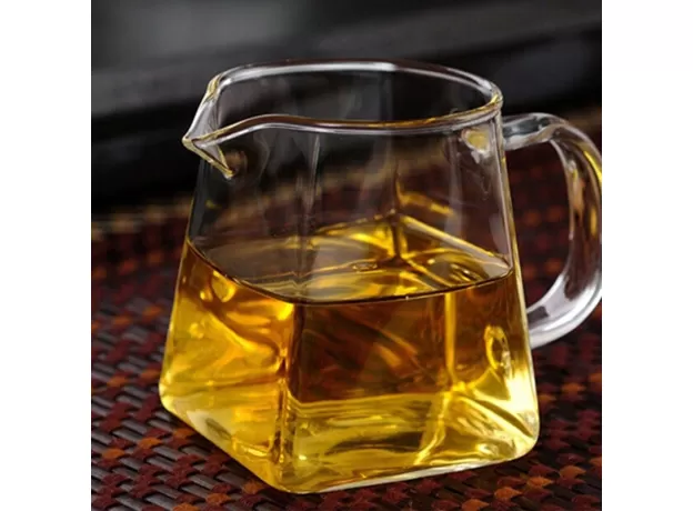 HEAT RESISTANT GLASS TEAPOT WITH STAINLESS STEEL INFUSER HEATED CONTAINER TEA POT