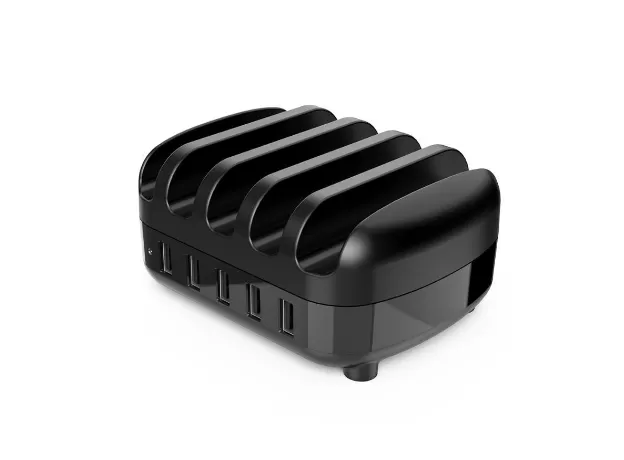 USB CHARGER STATION DOCK WITH PHONE OR TABLET HOLDER 40W 5V2.4A*5 USB CHARGING